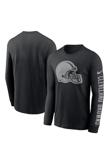 Fanatics NFL Cleveland Browns Reflective Long Sleeve Black T-Shirt