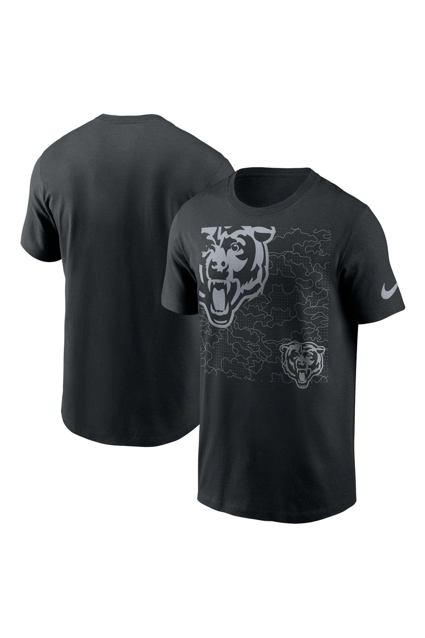 Buy Fanatics NFL Chicago Bears Reflective Black T Shirt from the