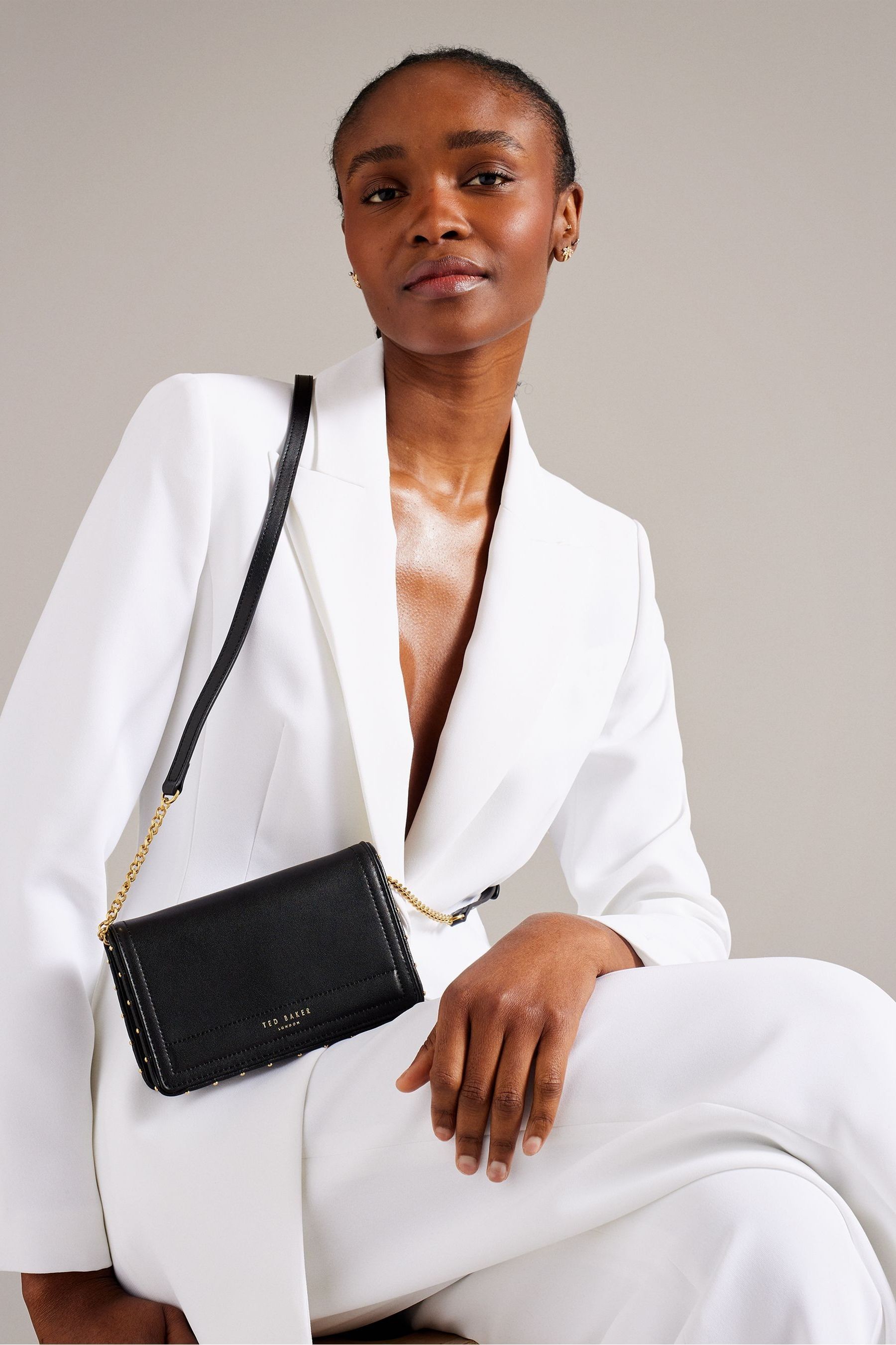 Ted baker sales black studded bag