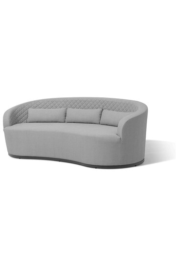 Maze Flanelle Garden Ambition Curve 3 Seater Sofa Daybed With Footstool