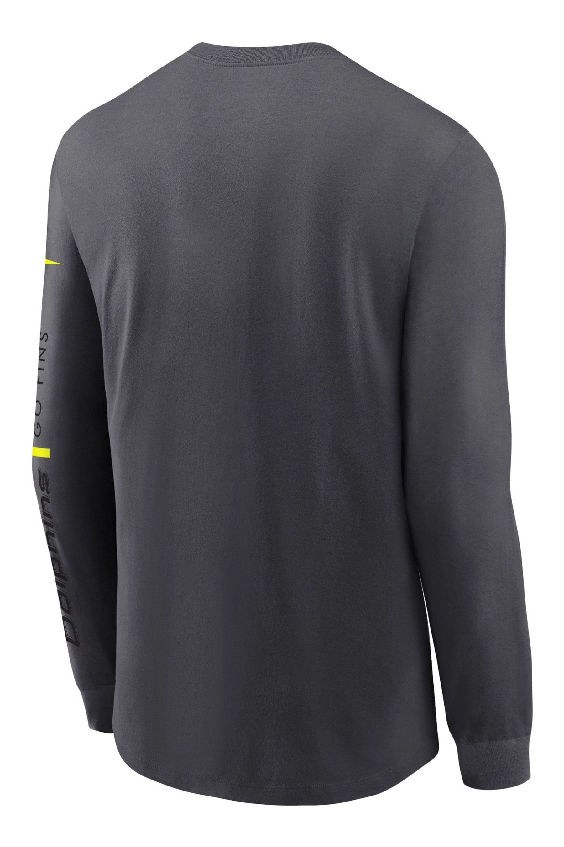 Buy Fanatics Grey NFL Miami Dolphins VOLT Long Sleeve Dri FIT