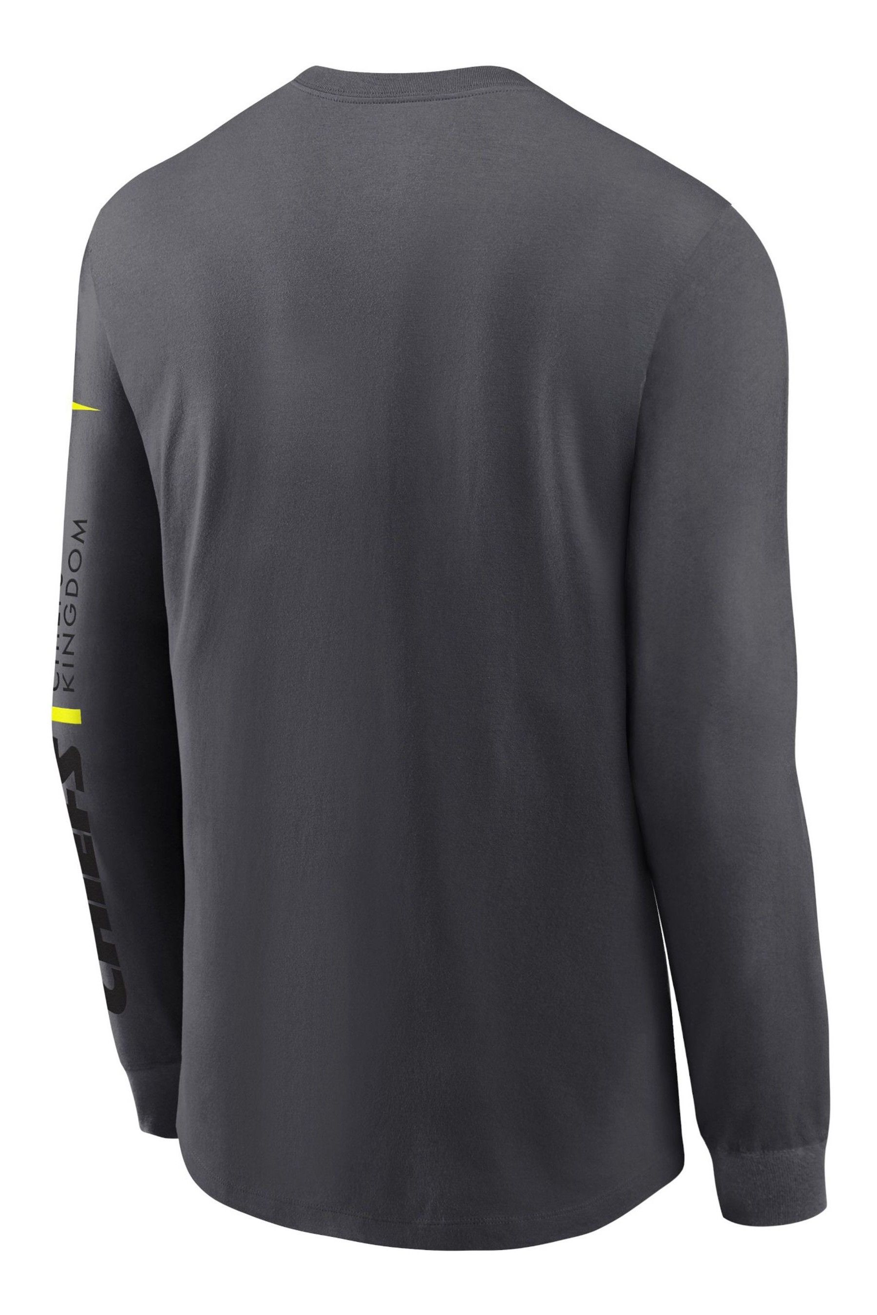 Buy Fanatics Grey NFL Kansas City Chiefs VOLT Long Sleeve Dri FIT Cotton T Shirt from the Next UK online shop