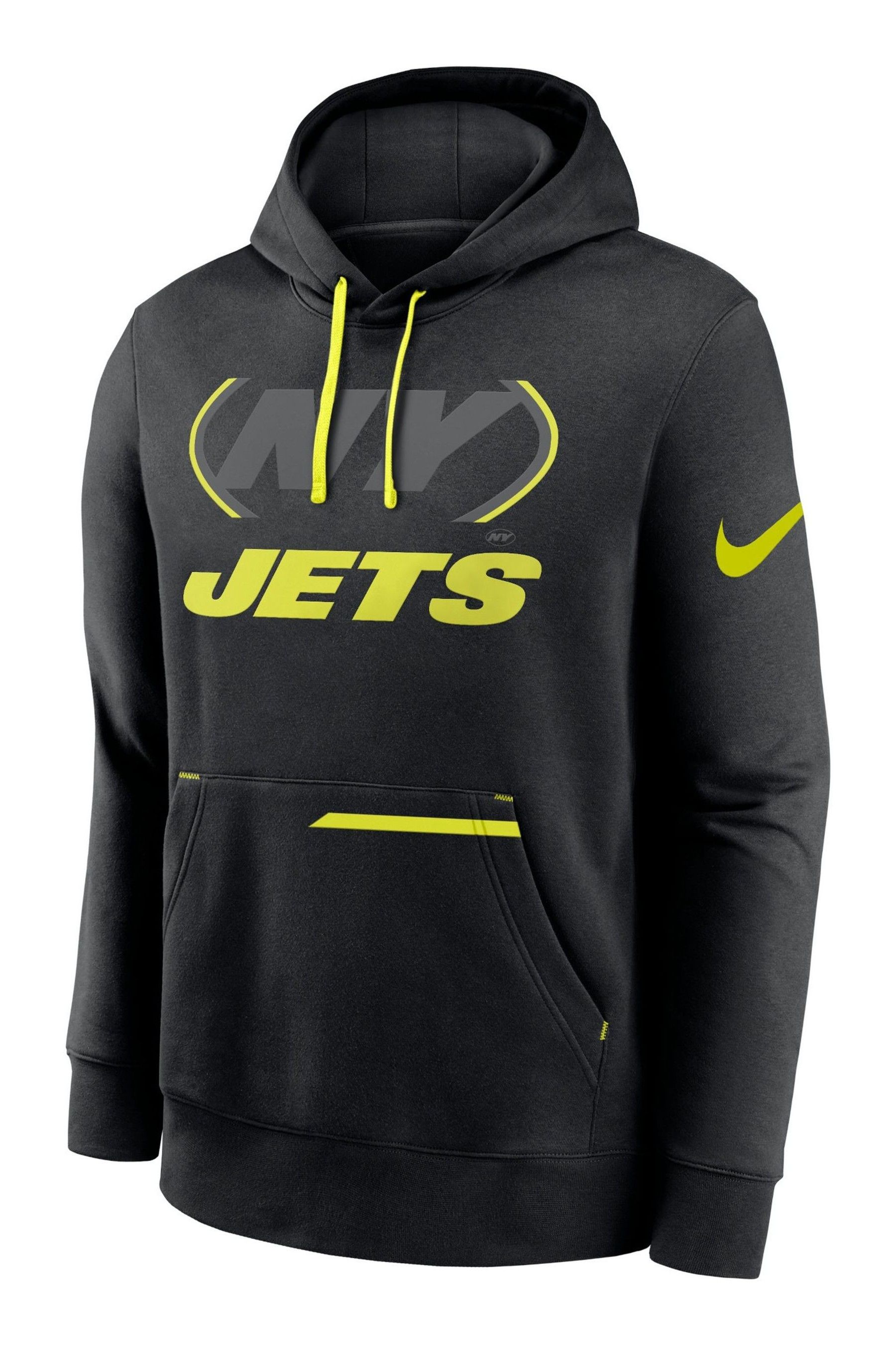 Buy Fanatics New York Jets Black Pullover Fleece Hoodie from the