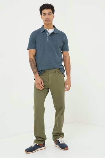 FatFace Green Straight Fit Barton Jeans