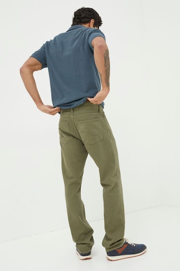FatFace Green Straight Fit Barton Jeans