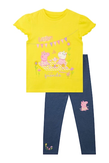 Character Yellow Peppa Pig T-Shirt and Leggings Set