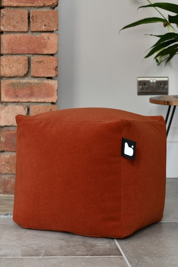Extreme Lounging Rust B Box Brushed Faux Suede Cube Bean Bag