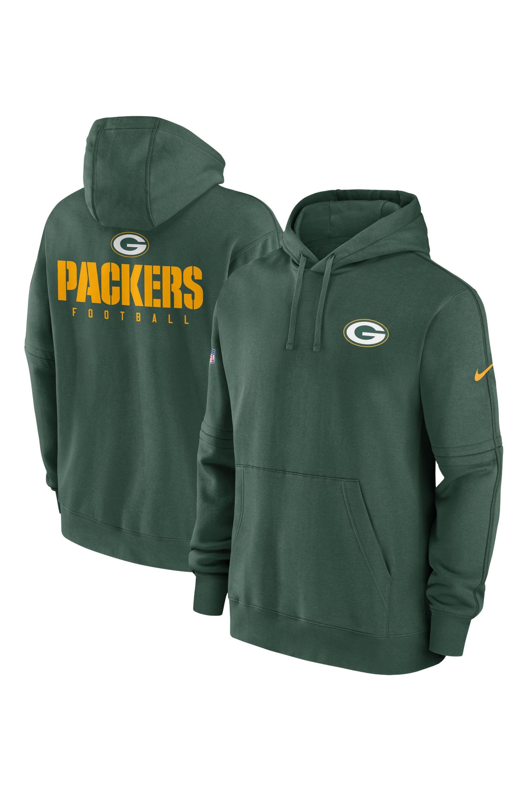 Buy Fanatics Green Bay Packers Sideline Club Fleece Pullover