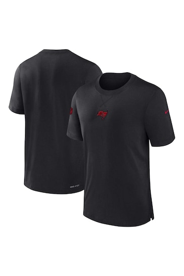 Fanatics NFL Tampa Bay Buccaneers Sideline Dri-FIT Player Short Sleeve Black Top