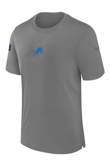 Fanatics Grey NFL Detroit Lions Sideline Dri-FIT Player Short Sleeve Top