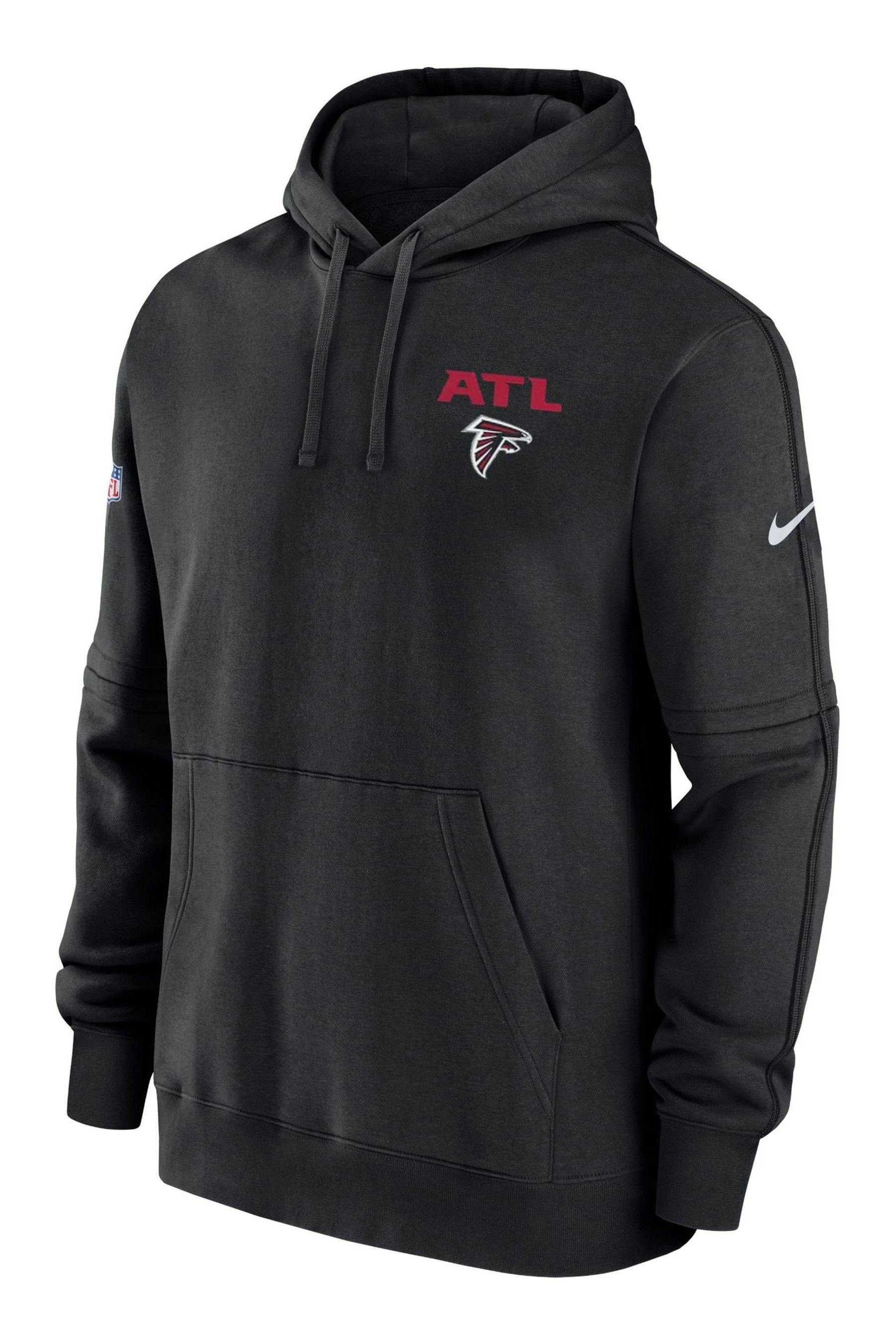 Buy Fanatics Atlanta Falcons Sideline Club Black Fleece Pullover Hoodie from the Next UK online shop