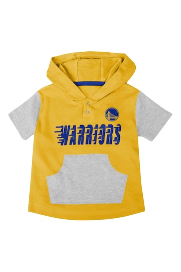 Fanatics Yellow NBA Golden State Warriors Bank Shot Creeper Short & T-Shirt Set Infants