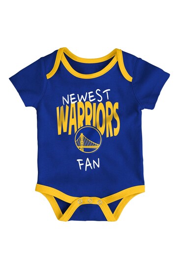 Fanatics Blue NBA Golden State Warriors Slam Dunk 3pc Bodysuit Infants