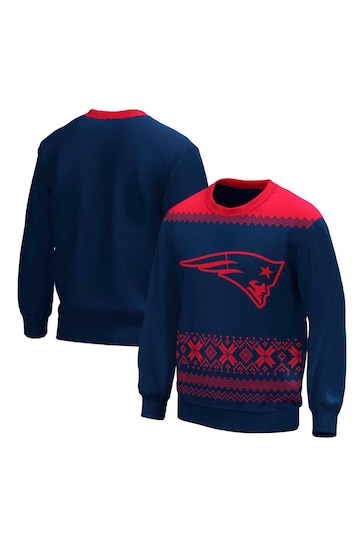 Fanatics Blue NFL New England Patriots Forever Collectibles Christmas Jumper