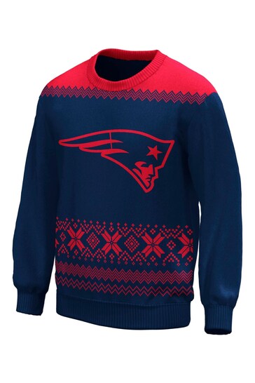 Fanatics Blue NFL New England Patriots Forever Collectibles Christmas Jumper