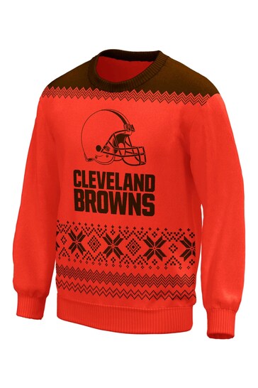 Fanatics Red NFL Cleveland Browns Forever Collectibles Christmas Jumper