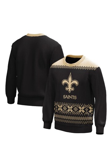Fanatics NFL New Orleans Saints Forever Collectibles Christmas Black Jumper
