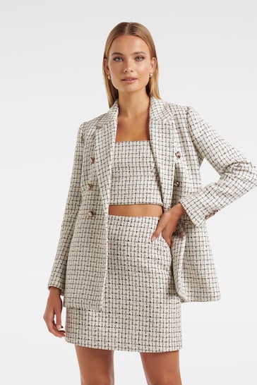 Forever New Cream Pearl Boucle Jacket