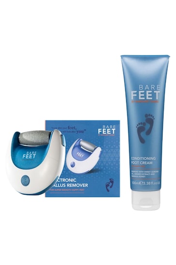 Bare Feet by Margaret Dabbs Electronic Callus Remover and Conditioning Foot Cream 100ml Duo (Worth £43)