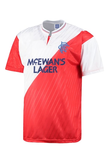 Fanatics Red Glasgow Rangers 1988 Away Retro Shirt