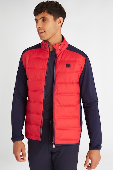 Calvin Klein Golf Red Rangewood Full Zip Hybrid Jacket