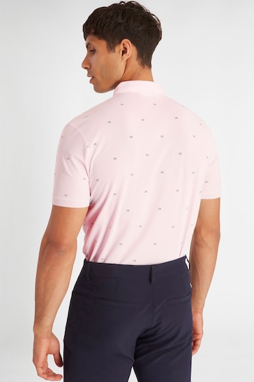 Calvin Klein Golf Blue Monogram Polo Shirt