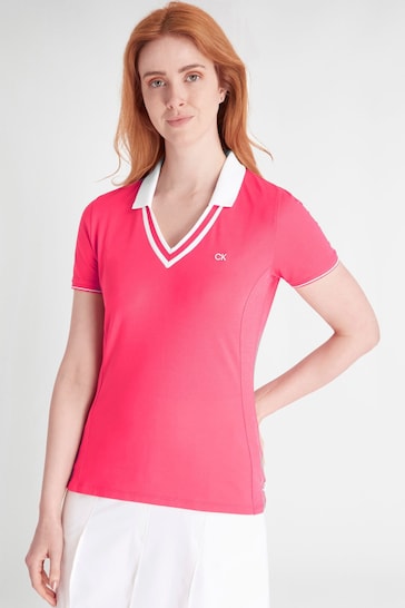 Calvin Klein Golf Pink Delaware Polo Shirt