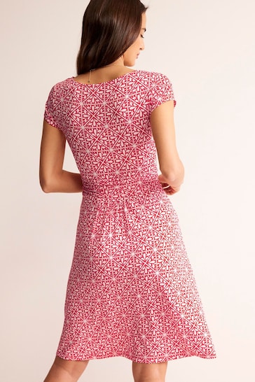 Boden Flame Red Amelie Jersey Dress