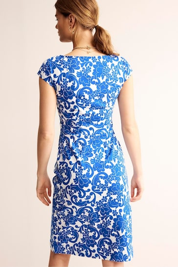 Boden Blue Floral Florrie Jersey Dress