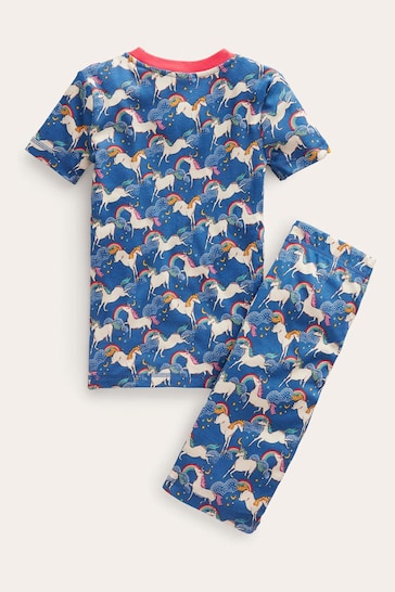 Boden Blue Snug Short John Pyjamas