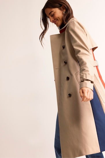 Boden Natural Colour Block Trench Coat