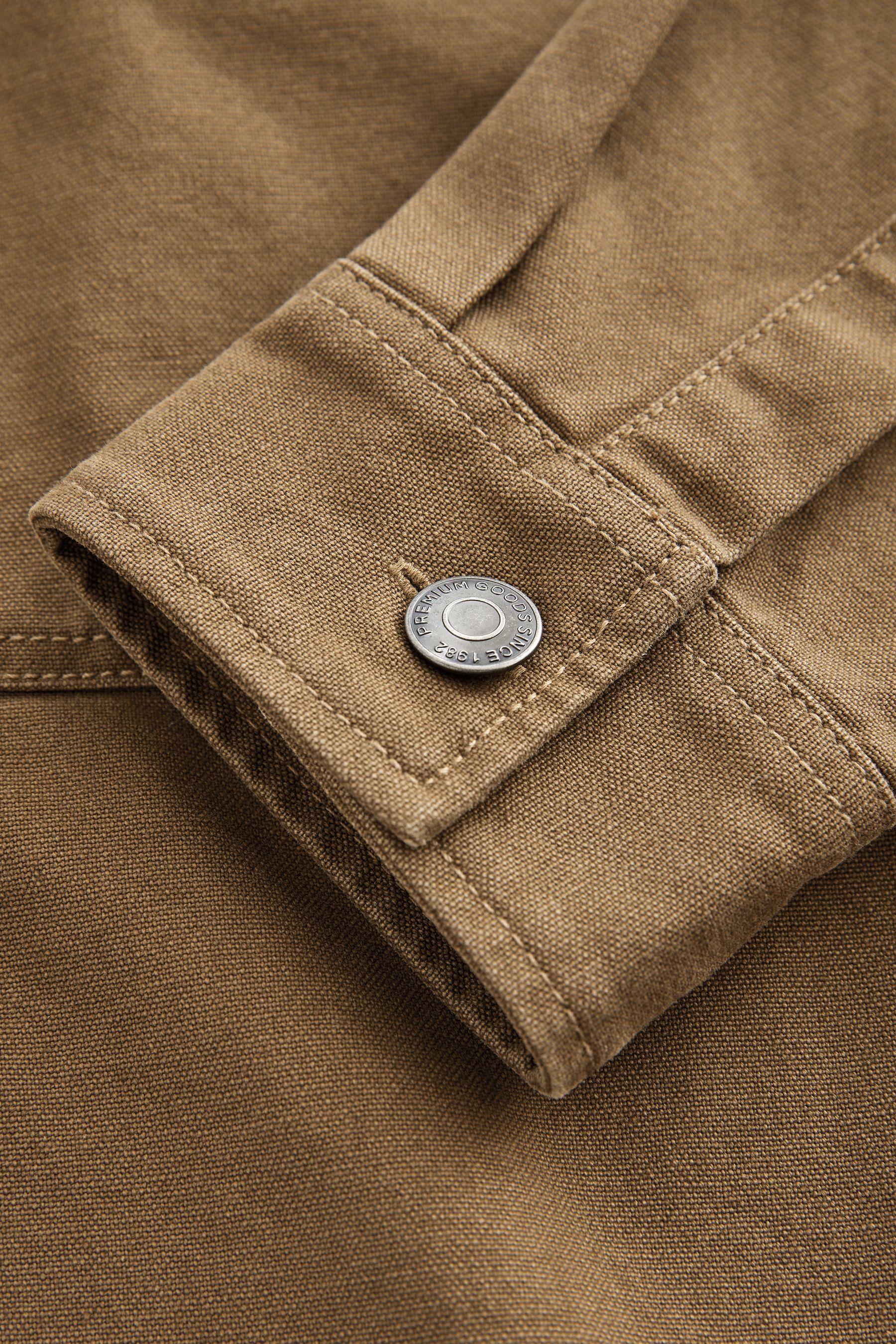 Brush canvas overshirt online