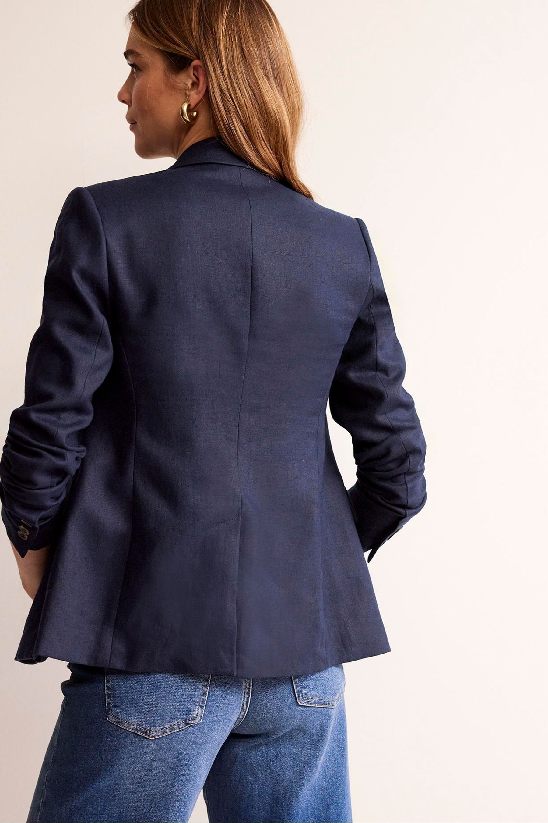 Buy Boden Blue Marylebone 100 Linen Blazer from the Next UK online shop
