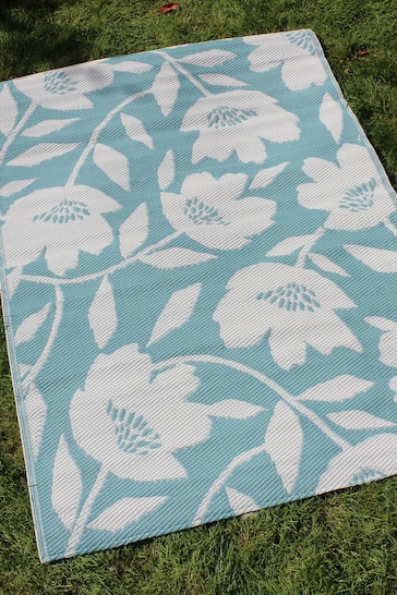 Fusion Duck Egg Luna Outdoor UV Resistant Outdoor Rug