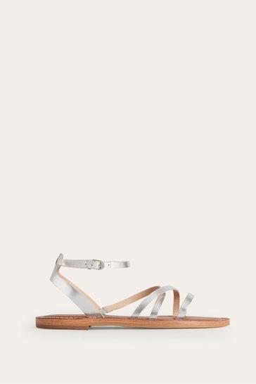 Boden Silver Everyday Flat Sandals