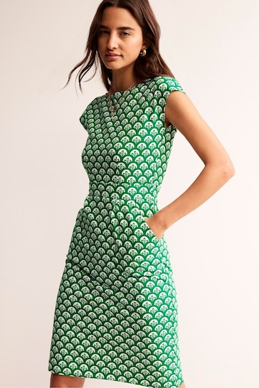 Boden Green Mosaic Florrie Jersey Dress
