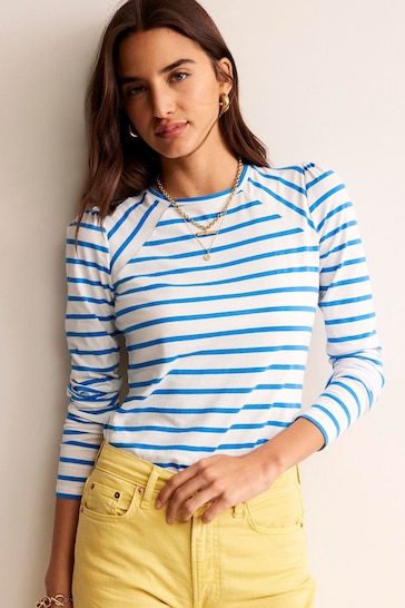Boden Blue Arabella Stripe T-Shirt