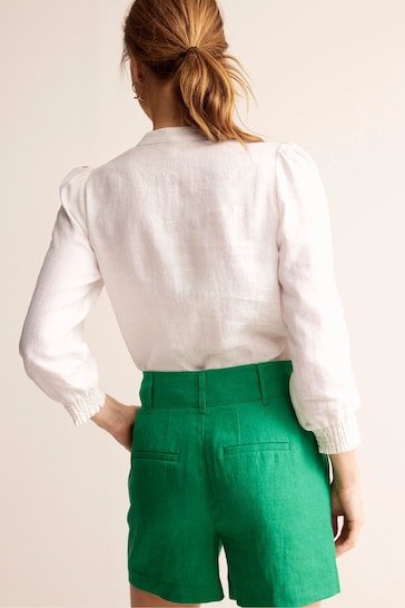 Boden White Ava Embroidered Top