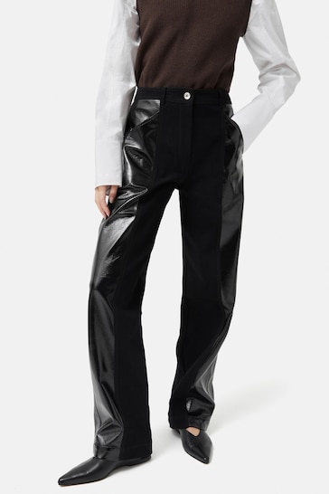 Beck Patent Panelled Jeans