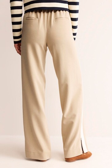 Boden Natural Pull On Side Stripe Trousers