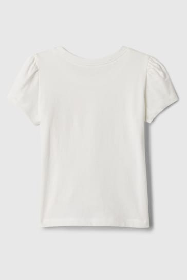 Gap White Graphic Print Short Sleeve Crew Neck T-Shirt (Newborn-5yrs)