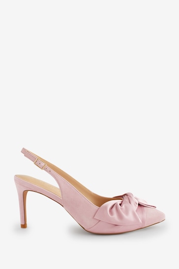 Phase Eight Pink Twist Front Slingback Shoes