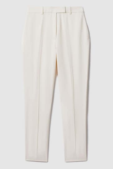 Reiss Cream Millie Slim Fit Suit Trousers