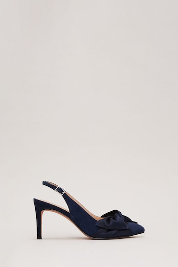 Phase Eight Blue Twist Front Slingback Shoes