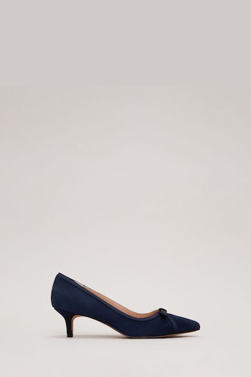 Phase Eight Blue Bow Kitten Heel Shoes