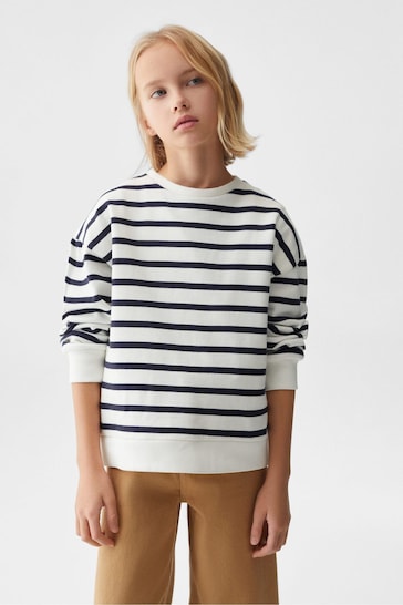 Mango Striped Cotton-Blend Sweatshirt