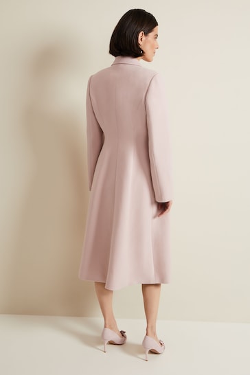 Phase Eight Pink Juliette Crepe Coat