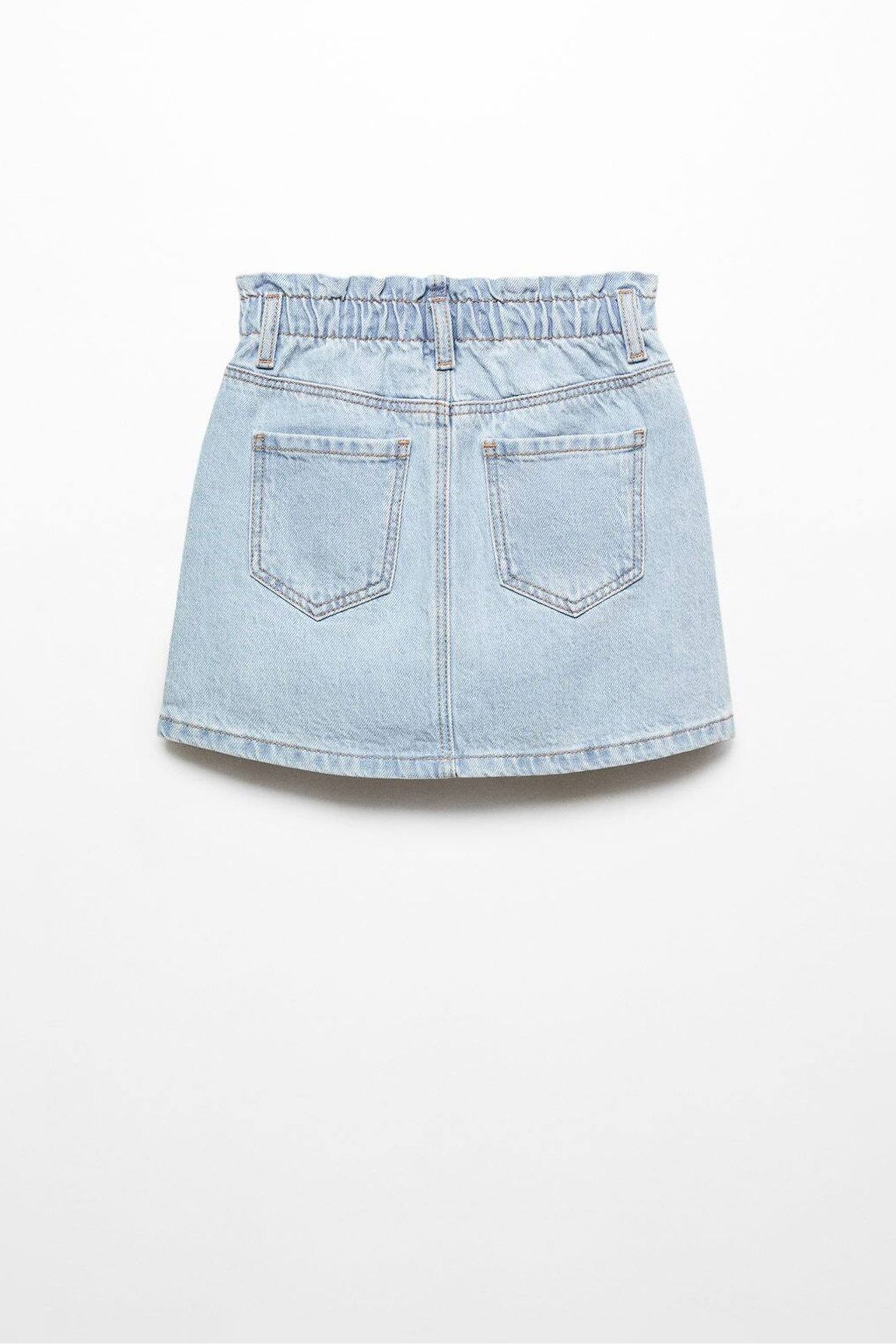 Buy Mango Acid Wash Elasticated Waist Mini Denim Skirt from the