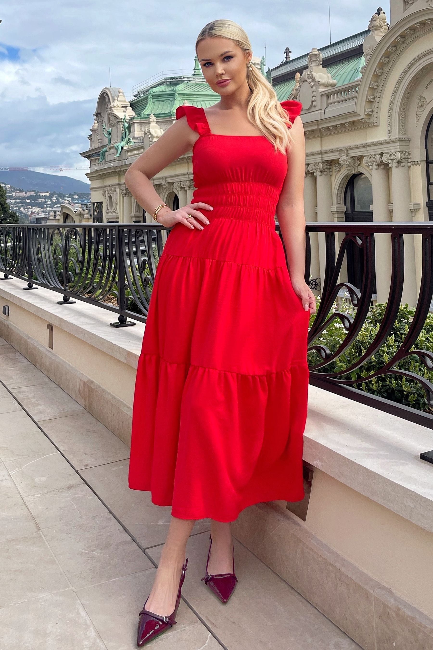 Ax paris red dress online