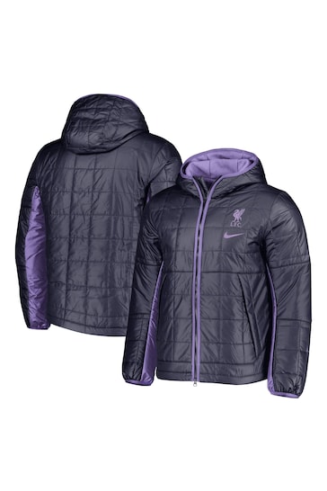 Nike Purple Liverpool Fleece Lined Hooded Jacket